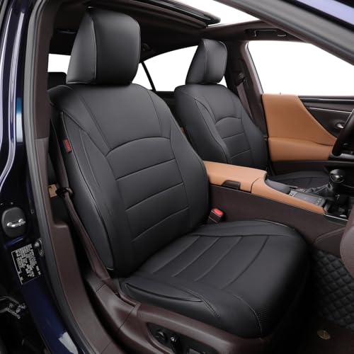 EKR RX 350 Seat Covers Custom Fit for Lexus RX 350450h Base 2016 2017 2018 2019 2020 2021 2022,Waterproof Leather Truck Seat Cover Full Set,Seat Protector Cushion for SUV,Faux Leather Black