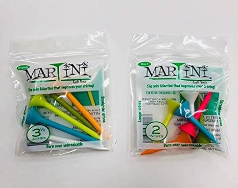MARTINI Golf Tees Combo 2- Pack. 3-1/4'' Original & 2'' Original