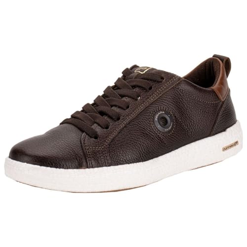 PEGADA Mens Leather Casual Sneakers, Model 112004, Memory Foam, Modern Slip-On Style, Nitro P Technology, Athletic Fashion Shoes