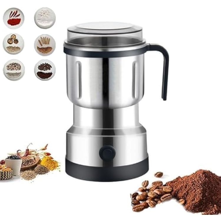 Household Small Powder Grinding Machine, Grain mills, Herb Grinder, Spice Grinder, Electric Coffee Grinder, Multifunctional Grinding Machine with 304 Stainless Steel Blade