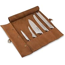 Hammer Stahl BBQ Knife Set | 5 Knives with Engraved Leather Roll | The Essential Barbecue Tools | High Carbon German Forged Stainless Steel Blades