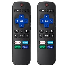 (Pack of 2) Replacement Remote Control Compatible for Roku TV,for TCL Roku/for Hisense Roku/for Onn Roku(Not for Roku Stick,Box and Players)