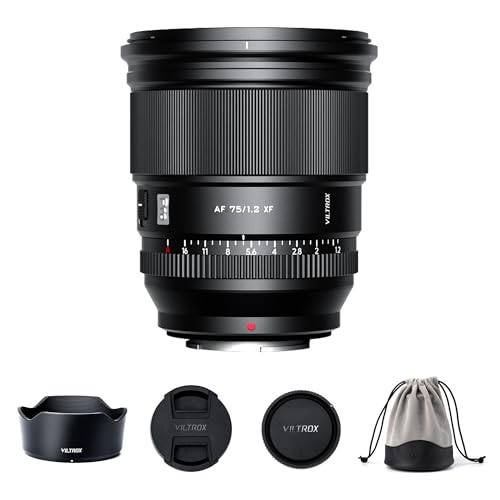 VILTROX 75mm f1.2 F1.2 PRO XF Lens Autofocus Large Aperture APS-C Prime Lens Compatible with Fujifilm X-Mount Cameras X-T4 X-T10 X-T20 X-T5 X-H2 X-H2S X-T30 II X-T4 X-A7 X-E3 X-E4 X-H1X-Pro2 X-H2S