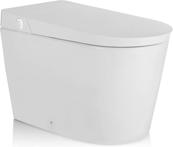 ALPHA BIDET UXT Pearl Bidet Toilet Combination | 1.28GPF Smart Toilet w/Next Gen Bidet | ADA Chair Height | Automatic Lid and Seat | Automatic Flushing | Endless Warm Water |