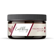 Earthley Wellness, Magnesium Lotion, Parents Picks Award-Winner, Magnesium Cream for Promoting Relaxation, Rest &amp; Muscle Recovery, Natural, Non-Itchy, Fast-Absorbing Formula 6oz, Sensitive