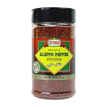 Ziyad Ziyad- Premium Aleppo Pepper 5.5oz. Crushed Aleppo-Pepper (Flakes Aleppo/Pul Biber/Marash Pepper/Aleppo Chili Flakes, Halaby Pepper) Popular in Turkish and Middle Eastern/Mediterranean cooking