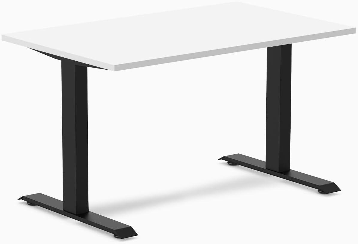 Laminate Office Desk, 78.7 x 29.5 inches Fixed Height Writing Desk with Durable Laminate Top and Matte Black Steel Frame, Modern Home Office Workstation – Black Finish