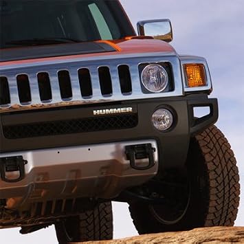 Hummer H3 Front Bumper Chrome Letters Inserts