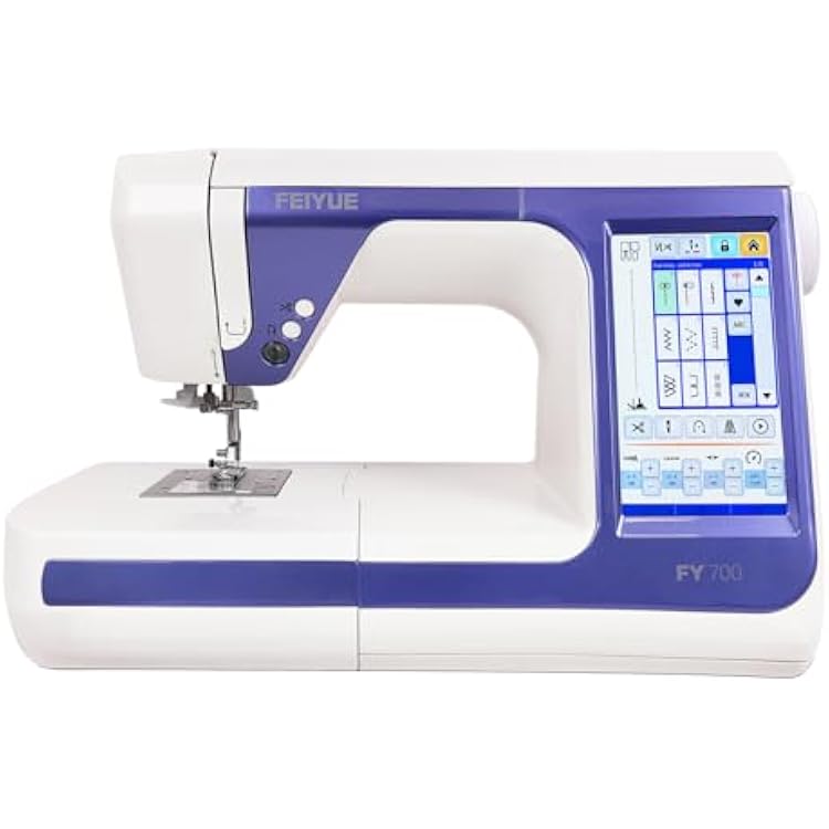 FEIYUE FY700 Computerized Sewing Machine - 180 Stitch Patterns, Automatic Needle Threader, LCD Display, Adjustable Speed, Presser Foot Set, Auto Thread Cutter, for Household Sewing and Crafts