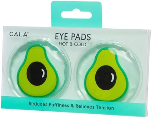 CALA Reusable Gel Eye Pads, Avocado, Hot & Cold Under-Eye Compress Mask