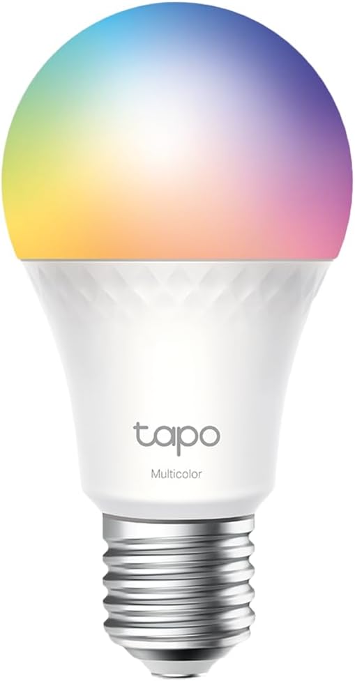 Tapo TP-Link L535E, Matter Wi-Fi LED Akıllı Ampul, Çok Renkli, E27,75W 806 Amazon Alexa ve Google Home ile Çalışır, Renk Değiştirilebilir, Hub Gerekmez [Enerji Sınıfı E]