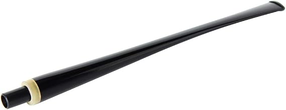OLDFOX Churchwarden Straight Pipe Stem Replacement Mouthpiece with Horn Ring for Pipe BE0124