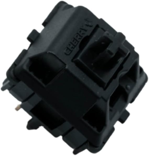 Zkeebs Cherry MX Hyperglide Black/Brown Linear 5-pin Switches, for Custom Gaming Mechanical Keyboards (Black, 70 Switches)