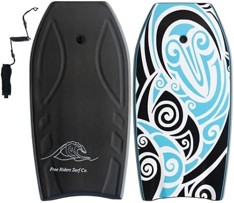 41'' Professional Board / Bodyboard for Kids and Adults - Heavy Durable for Beach. Premium EPO Core with Dual Fiberglass Stringers and Smooth Slick HDPE Bottom