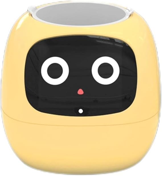 Ai Smart Planter-Robot, Smart Flower pot, Inteligent-Planter Includes Water/Light/Temperature Sensor, The Interactive Gardening for COMPANION for Indoor Decoration(yellow)