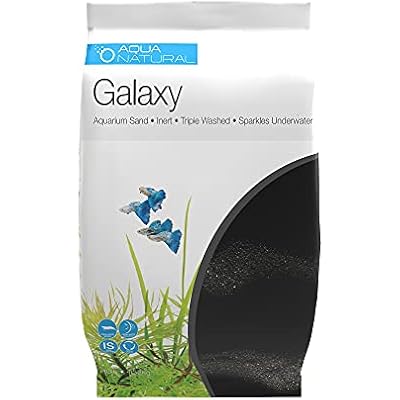 Aqua Natural Galaxy Sand 20lb Substrate for aquascaping, Aquariums, vivariums and terrariums, Black