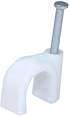 Monoprice Circle cable clips with steel nail, 10mm, 100pcsPack