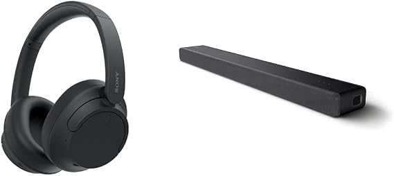 Sony WH-CH720N Noise Canceling Wireless Headphones Bluetooth Over The Ear Headset & HT-A3000 3.1ch Dolby Atmos Soundbar Surround Sound Home Theater with DTS
