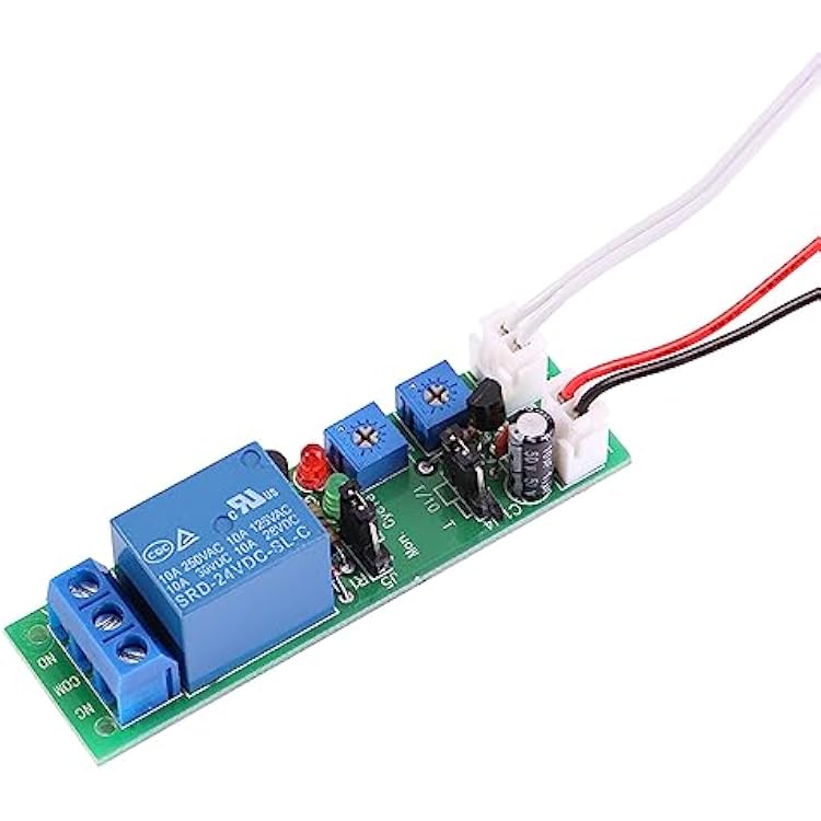 DC 24V Adjustable Cycle Time Delay Relay Module, Delay OnOff Timer Delay Switch Module 6 Types Optional DC24V 0-15mins