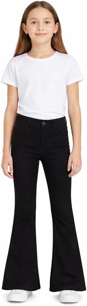A2Z 4 Kids Girls Denim Jeans Comfortable Stretchy Jeggings Flared Bell Bottom Pants Lightweight Trousers Summer Jeans 5-14