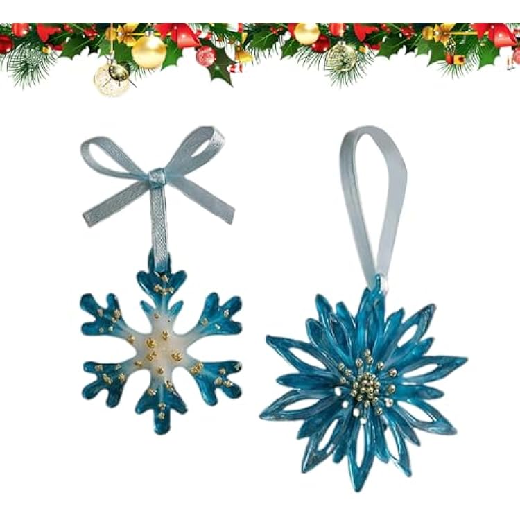 Christmas Tree Decorations | 2D Acrylic Realistic Snowflake Ornament,Christmas Elegant Snowflake Pendant - for Windowsill Bedroom Balconies Doorways Wall Garden Yard Path