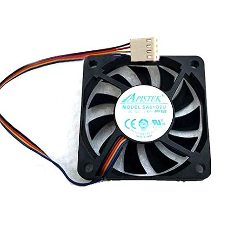 APISTEK SA61O2U Server Cooler Fan, 60x60x10mm, 4-Wire, PWM, DC 12V 0.4A, 50 CFM, Copper, 4-Pin, Desktop, Server