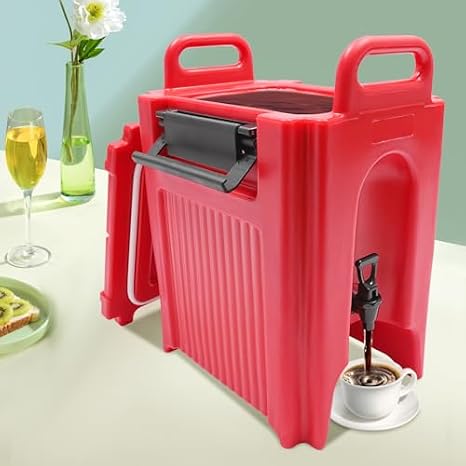 Insulated Beverage Dispenser, 20L Hot and Cold Drink Container, Thermal Cooler Server with Handles for Catering Events, Kitchens, and Restaurants