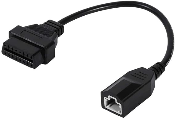 Diagnostic Connector, 3 Pin to 16 Pin OBD 2 Auto Car Diagnostic Adapter Connector Cable for Honda Black
