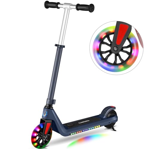 Caroma Electric Scooter for Kids Ages 6-14, 120W Motor & 15 Mph, 85 Mins Ride Time, Adjustable Height & Speed, LED Display, Kids Electric Scooter, Best Gifts for Boys & Girls