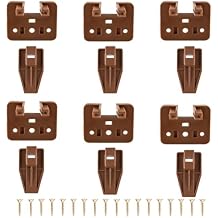 Compatible with kenlin Rite Trak 1 Drawer Track Guide and Glides, 6 Sets of Dresser Center Mount Plastic Drawer Slides - Fits Most Furniture Drawer System Such as Vaughan Bassett, Legacy and Pulask