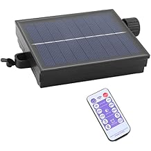 Diydeg Replacement Solar Panel, Automatic Waterproof Adjustable Solar String Light Control Box with Remote Control, Solar Lamp String Circuit Board Output Flat Pressure 3V