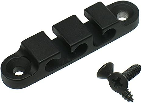 Hipshot 405200B 3-String Retainer/String Guide for Bass - BLACK with Screws