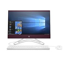 2019 New HP 22 All-in-One PC 21.5" Intel Celerion G4900T Intel UHD Graphics 610 1TB HDD 4GB SDRAM DVD Privacy Webcam Maroon Burgundy