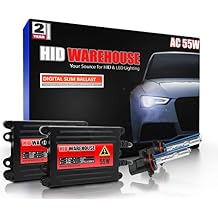HIDWarehouse H10 30K 55W AC Xenon Bundle - Xenon Headlight Bulb with Slim AC Ballast - 9140, 9145, 30000K Deep Blue - Xenon Lights