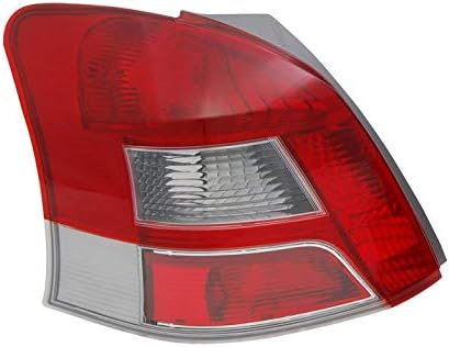 Left Rear Light Compatible With Toyota Yaris 2005 2006 2007 2008 2009 2010- VT1152L Driver Side Left Side Tail Lights Assembly Rear Light Assembly Tail Lamp White
