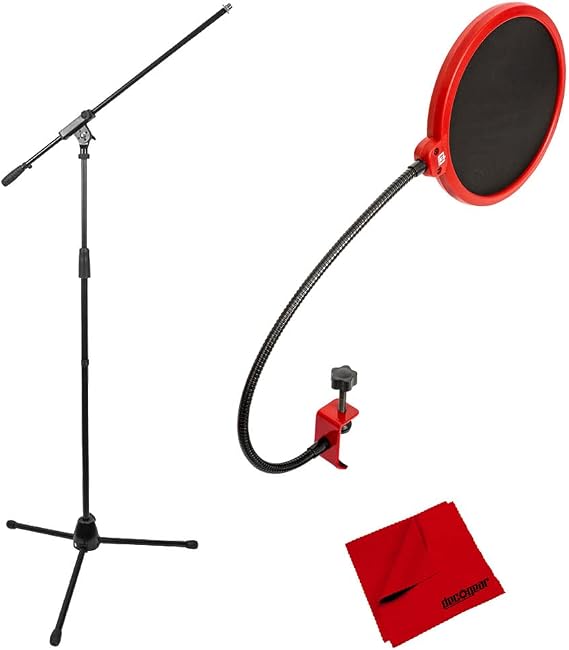 Deco Mount Pro Tripod Microphone Stand with Boom Arm and Pop Filter Bundle