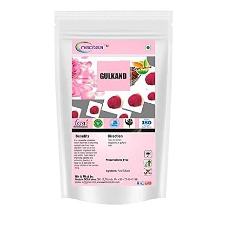 Neotea Gulkand Gulkand Natural - Paan - Artisan Flavour, Organic, Pure Vegetarian, Rich in Calcium and Antioxidants, Natural Cooling Agent (500g)