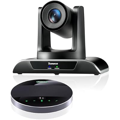 Tenveo Conference Video Camera System Bundle 20X Optical Zoom FHD 1080P 60FPS USB3.0HDMI PTZ Camera and MagiCall Bluetooth Wireless Conference Speakerphone for Conference Church Services