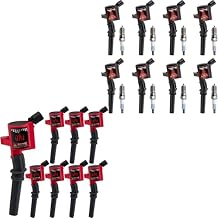 8 Pcs DG508+SP479 Coils & Spark Plugs Coil Pack Kits + 8 Pack Red Ignition Coil