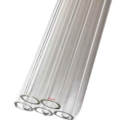 5PCS 300mm,Quartz Glass Tube,OD=10mm,Thcik=1.5mm,Made Form Fused Silica