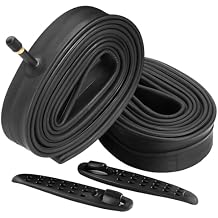 FANSPRO 2 Pack of 29 Inch Bike Tube 29x1.75 1.95 2.10 2.125 2.20 2.25 2.30 2.35 2.40 Heavy Duty Bicycle Tube with 2 Tire Levers,32mm Schrader Valve Premium Quality Butyl Inner Tube