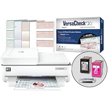 VersaCheck HP Envy 6455 MXE All-in-One MICR Printer Check Presto Printing Software Bundle, White