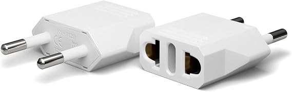Unidapt US to Europe Travel Plug Adapter, Type C Pin Converter, 2-Pack