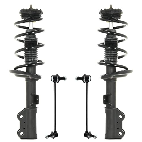 Detroit Axle - 4pc Front Struts Sway Bars for 2010-2016 Cadillac SRX, Struts with Coil Spring Sway Bar End Links