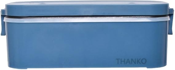 THANKO Small Rice Cooker for Single Serving, Super High Speed Bento Box Rice Cooker, White/Sakura/Indigo Indigo