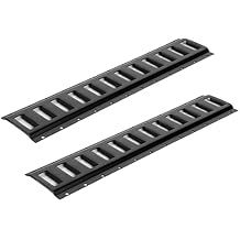 2PK E Track Tie Down Rail Kit 8 inch, Horizontal Powder-Coated E Track Rails with 12 Gauge Steel, 3,000 LBS for Secure Cargo, Motorcycle, ATVs, Heavy Loads in Garages, Vans, Trailers
