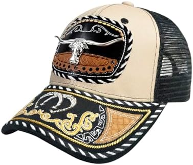 TOPACC Western Trucker Hat for Men Women Vintage Cowboy Country Hats Cute Baseball Cap for Western Outfit