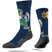 Strideline Notre Dame Fight Irish Mascot NCAA Licensed Crew Socks - Blue