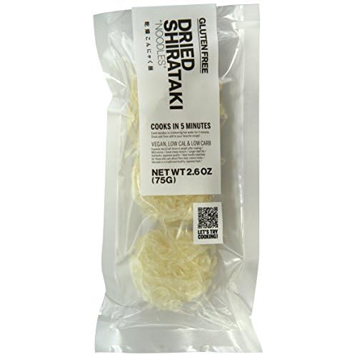 Japan Gold Gluten Free Dried Shirataki Noodles, 2.6 Ounce, Pack of 6