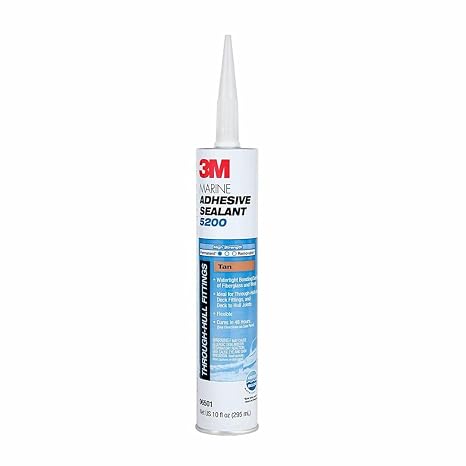 3M Marine Adhesive Sealant 5200, Tan, 295 mL Cartridge with Nozzle